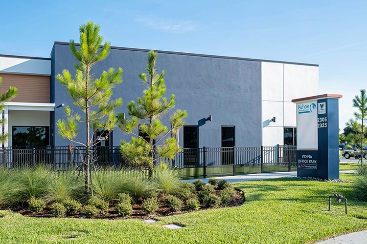 corner of modern building